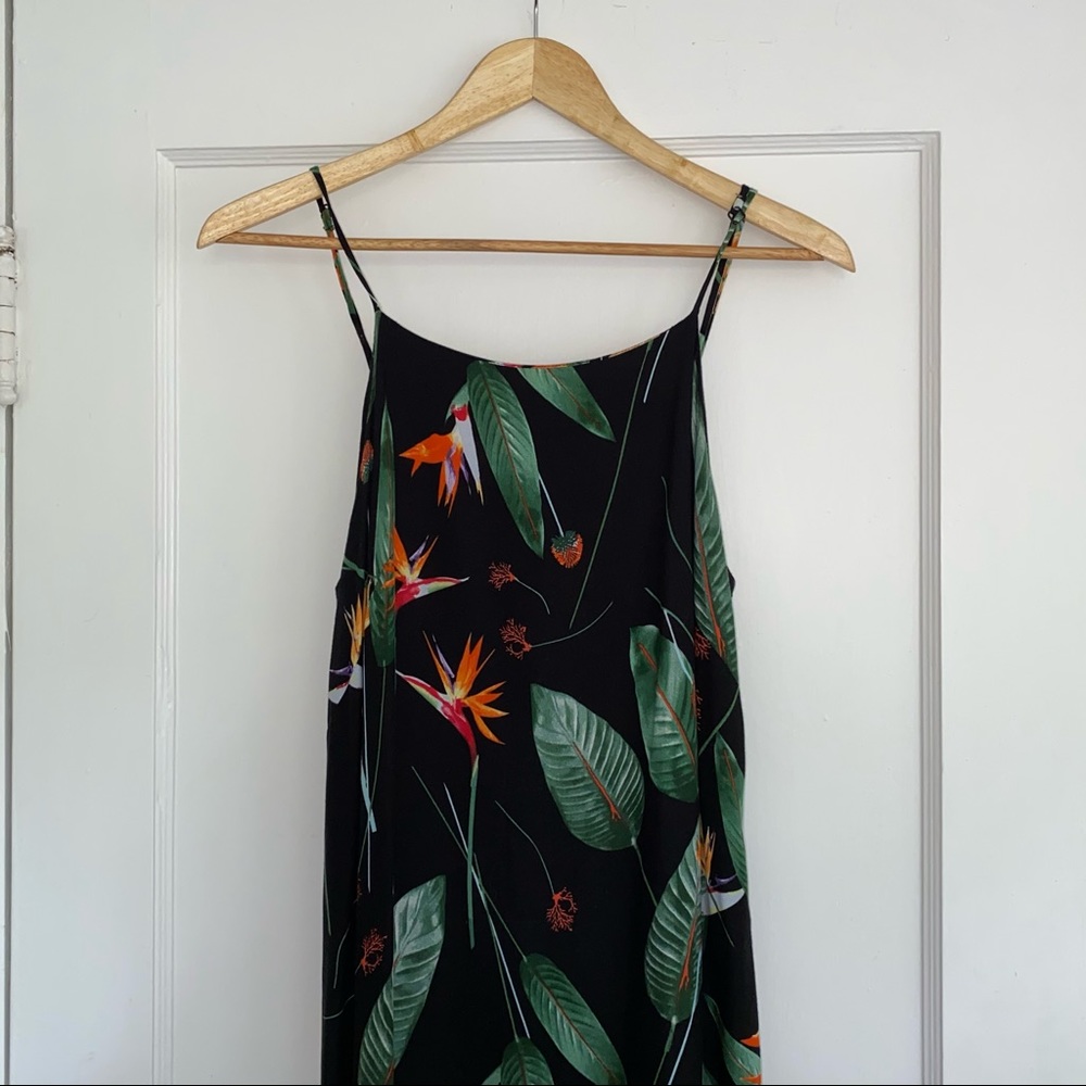 Tropical print maxi dress